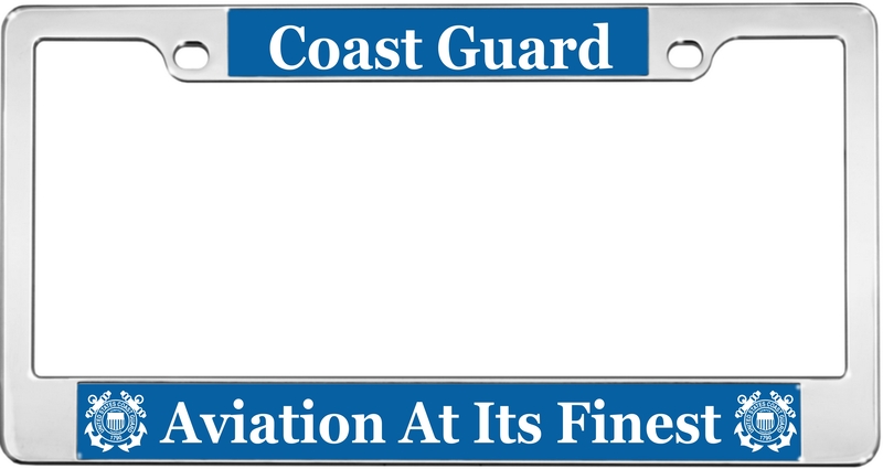 Coast Guard - Chrome Metal license plate frame